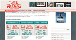 Desktop Screenshot of littleriddlesanswers.com